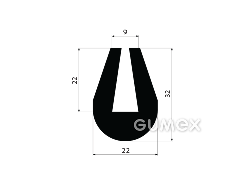 GUMMIPROFILE U-FORM - EPDM